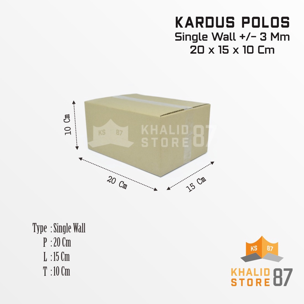 

Kardus Packing ukuran 20x15x10cm kardus polosan dus box kotak packing