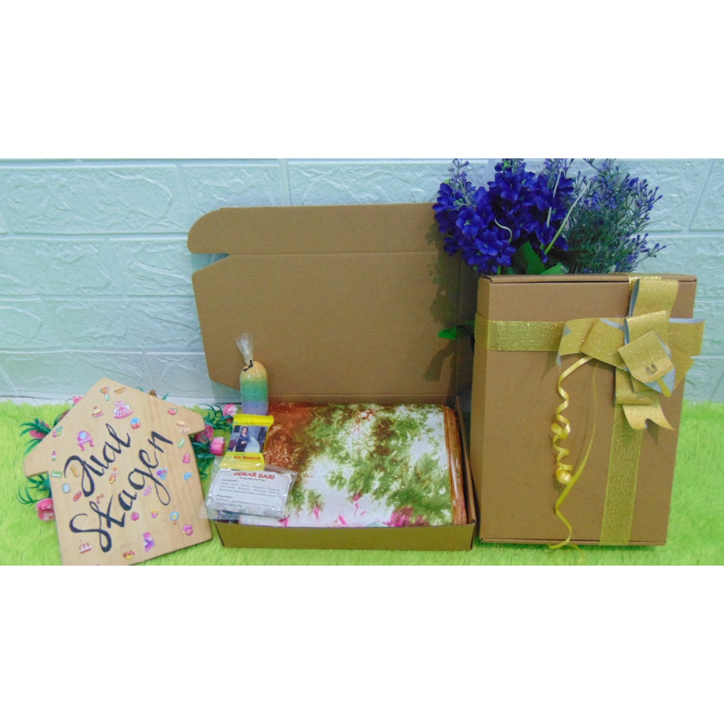 Set Paket Kado Ibu Lahiran Hampers Bengkung Santung Belly Binding Gift Box Special Traditional Edition