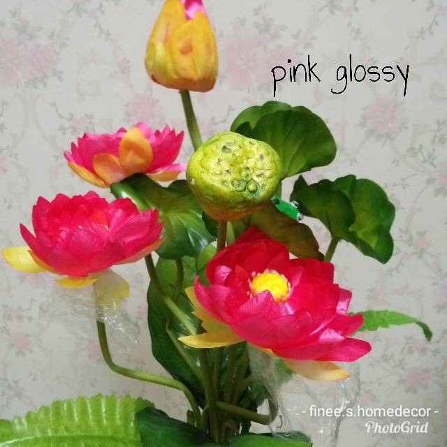 Teratai Grup Bunga Teratai Artificial Home Decor Shabby Chic