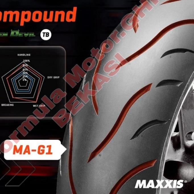 ❤[PROMO SPECIAL!!!]❤ 90/80-14 &amp; 100/80-14 Ban Maxxis Green Devil MA-G1 Tubeless - Sepasang Ban Motor Ring 14