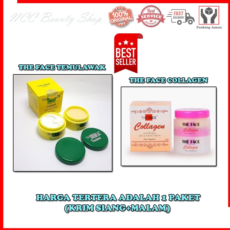 [BPOM] [HALAL] * NCC * The Face New Krim Pencerah Pagi Malam Cream Mengandung Temulawak Dan Collagen