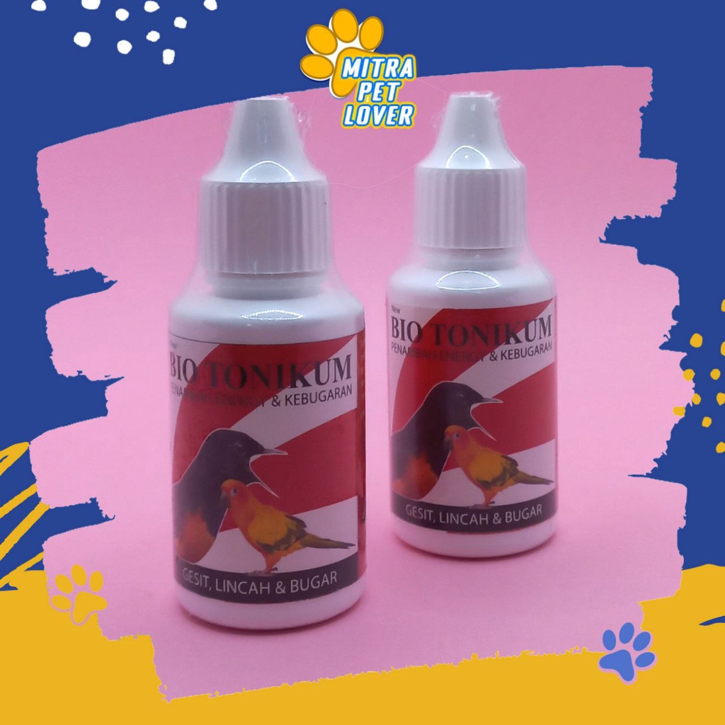 SUPLEMEN ENERGI BURUNG - BIO TONIKUM 30 ML ORIGINAL - TINGKATKAN ENERGY DAN KEBUGARAN BURUNG JADI GESIT LINCAH GACOR - MURAH ASLI BERKUALITAS - PET ANIMAL HEALTHCARE &amp; VETERINARY TAMASINDO OBAT KESEHATAN &amp; VITAMIN HEWAN BINATANG PELIHARAAN MITRAPETLOVER