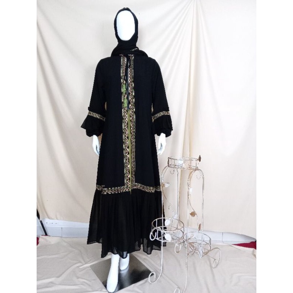 Abaya Hikmat A9677/Abaya Impor Saudi/Abaya Premium