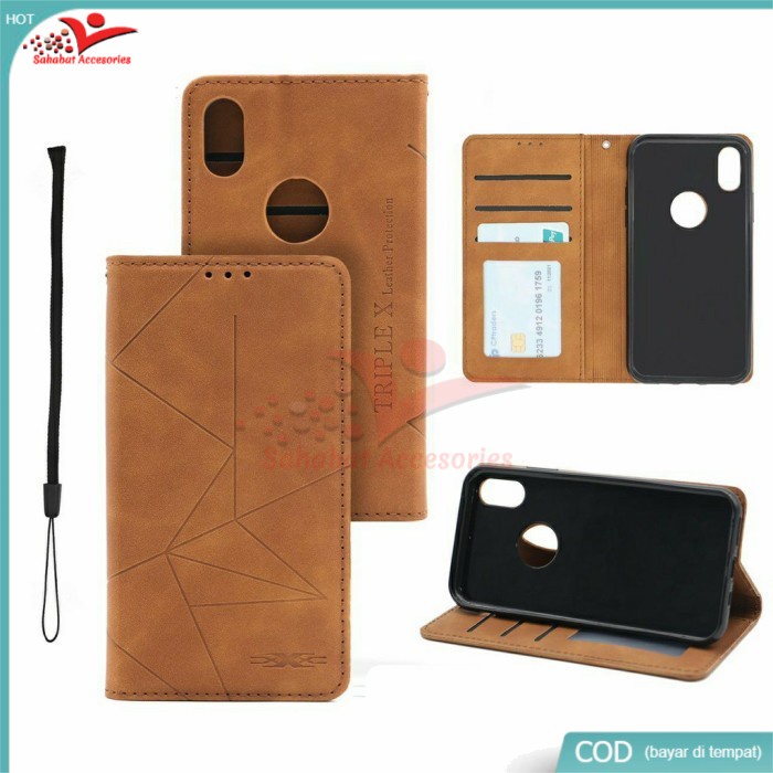 Flip Case Oppo A1k Flip Cover Magnet Walet Tanpa Kancing