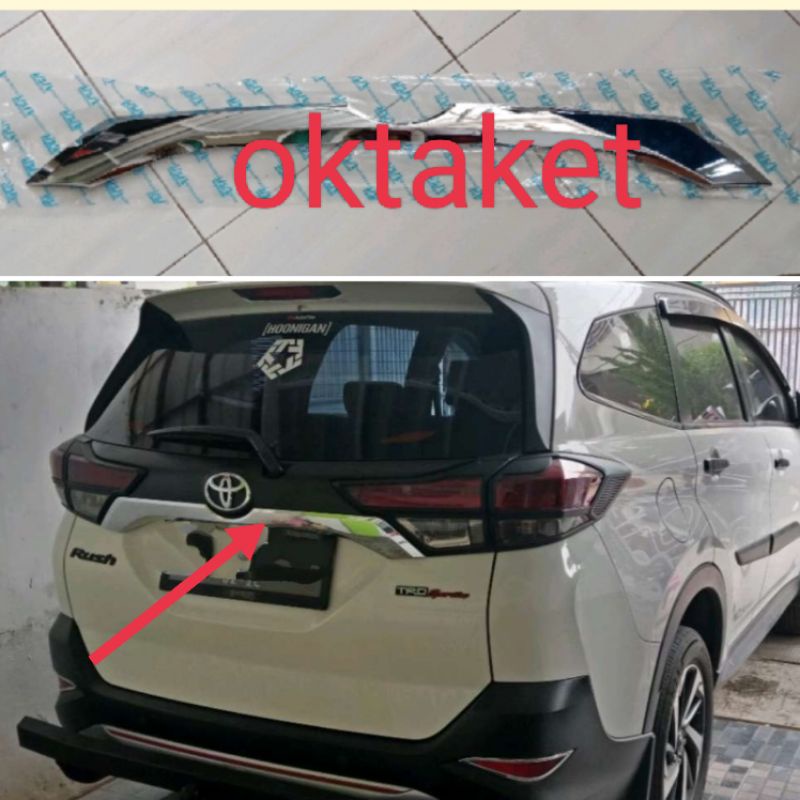 list bagasi belakang / trunk lid all new Rush Terios 2018 2020 2022 Gr Sport sporty chrome jsl