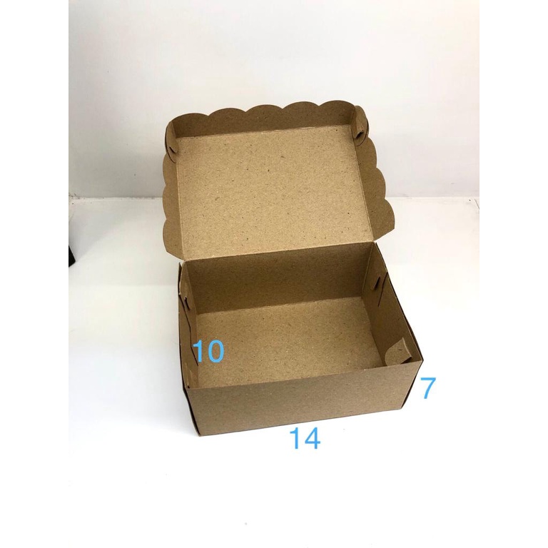Snack BOX DELIMA Kraft 14X10X7cm 50pcs COKLAT POLOS NON LAMINASI