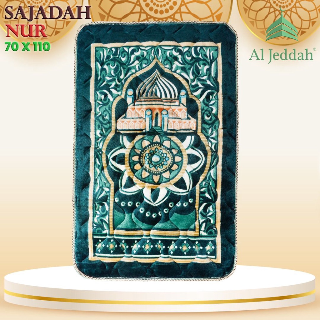 Sajadah Tebal AL-JEDDAH 70x110 Sajadah NUR Halus Lembut Sejadah Empuk