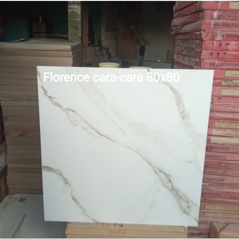 Granit 80x80 Glazed polized Kw Eco Florence Calacata By Indogress