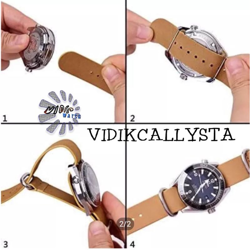 PVD Tali Jam Zulu Oem 5-Ring Strap Jam Tangan Watch Zulu 20mm 18mm 22mm 24mm Nato Zulu Hitam oren Edition