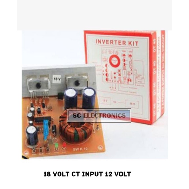 KIT INVERTER 18 VOLT CT INPUT 12 VOLT CONVERTER DC TO CT BELL BGR 12V