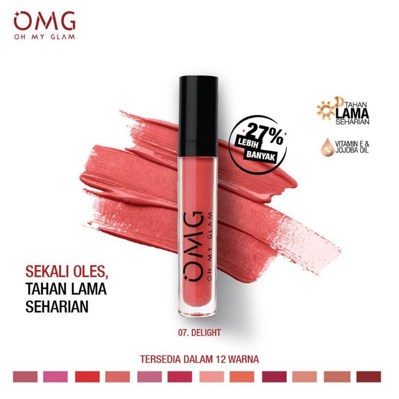 OH MY GLAM Matte Kis Lip Cream 3.5 gr ORIGINAL 100%