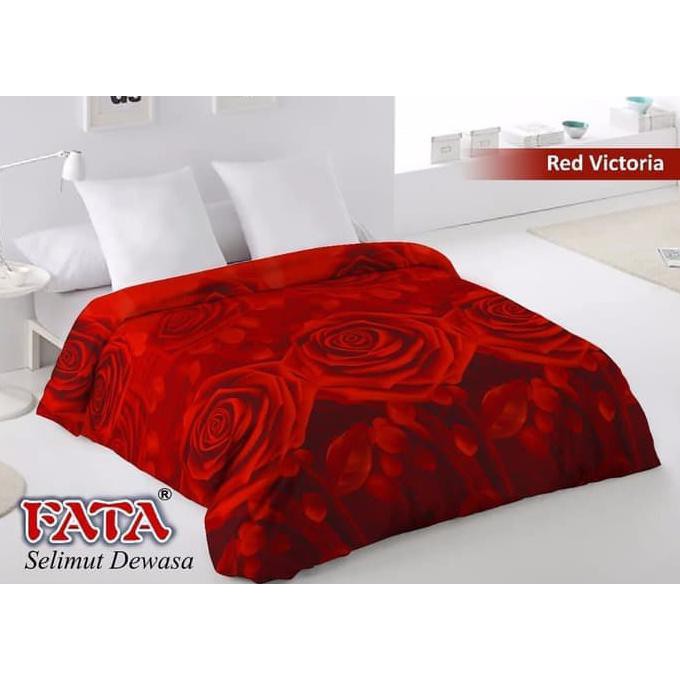 Selimut Bulu Dewasa Fata Halus Lembut ukuran 200 x 220 RED VICTORIA
