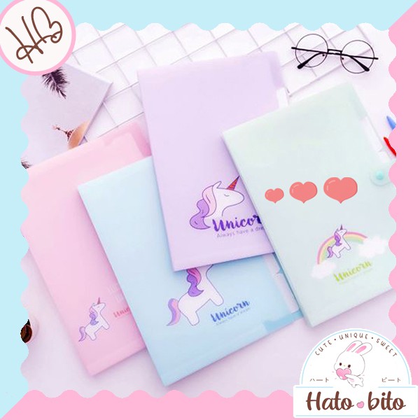 

Document organizer tempat file ukuran a4 lucu cute doc map flamingo unicorn HB753