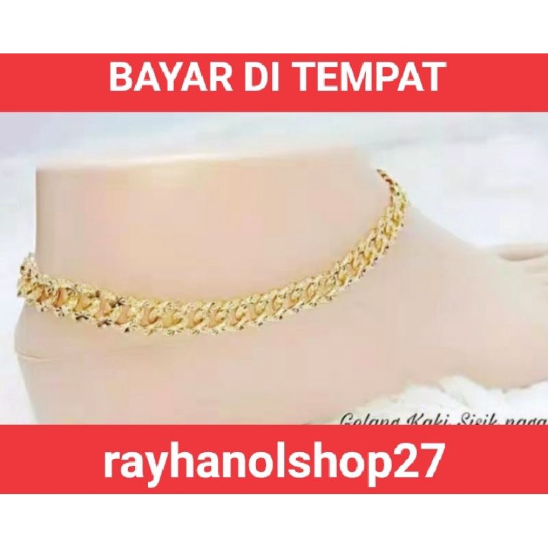 Terbaru dari RO-27 Gelang Tangan love love rangkai cantik dan gelang kaki Rantai lipan lapis emas 24k pria wanita lapis emas gold dan silver