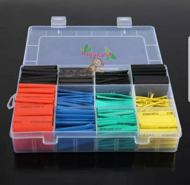 530 pcs Heat Shrink Tube Warna Warni Isolasi Bakar Selongsong Tube Heatshrink