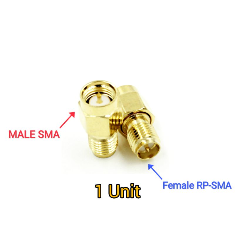 Converter Connector SMA Male to RP-SMA Female Jack Untuk Kabel Pigtail RF Antena