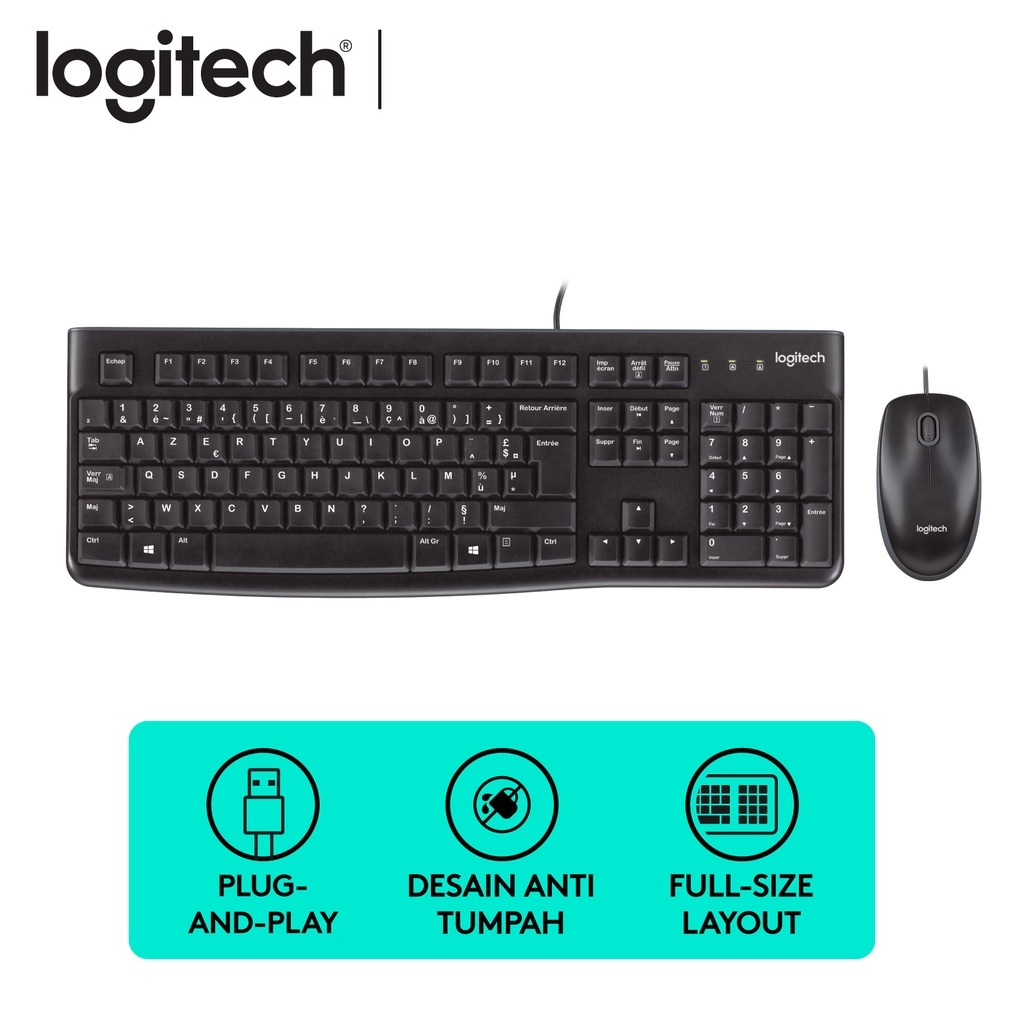 Logitech Combo Keyboard Mouse MK120 USB