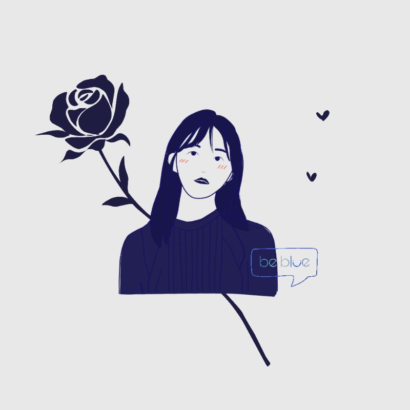 Ilustrasi Wajah Satu Warna/ Ilustrasi Digital Custom Foto Hadiah Estetik