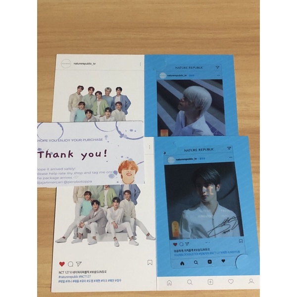 NCT NATURE REPUBLIC TRANSPARAN PHOTOCARD (YUTA / JAEHYUN)