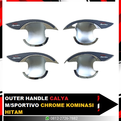 OUTER HANDLE CALYA SPORTIVO CHROME KOMBINASI HITAM