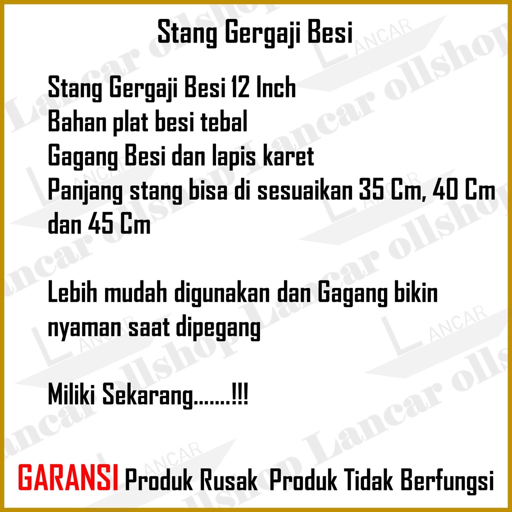 Stang gergaji besi