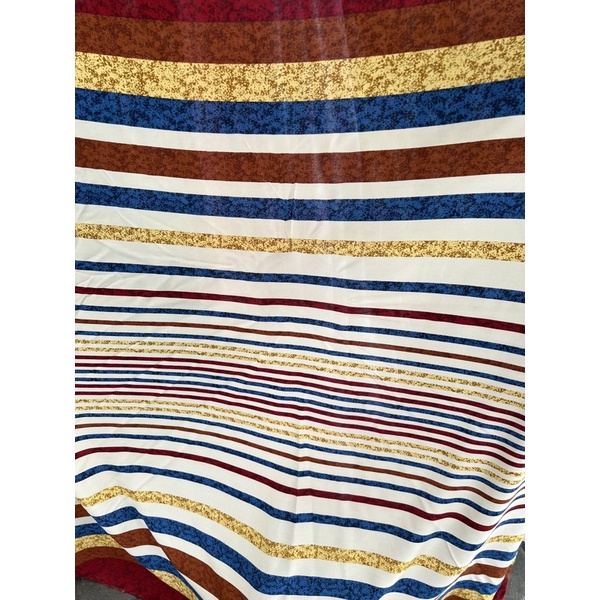 kain katun rayon viscose premium motif salur pelangi