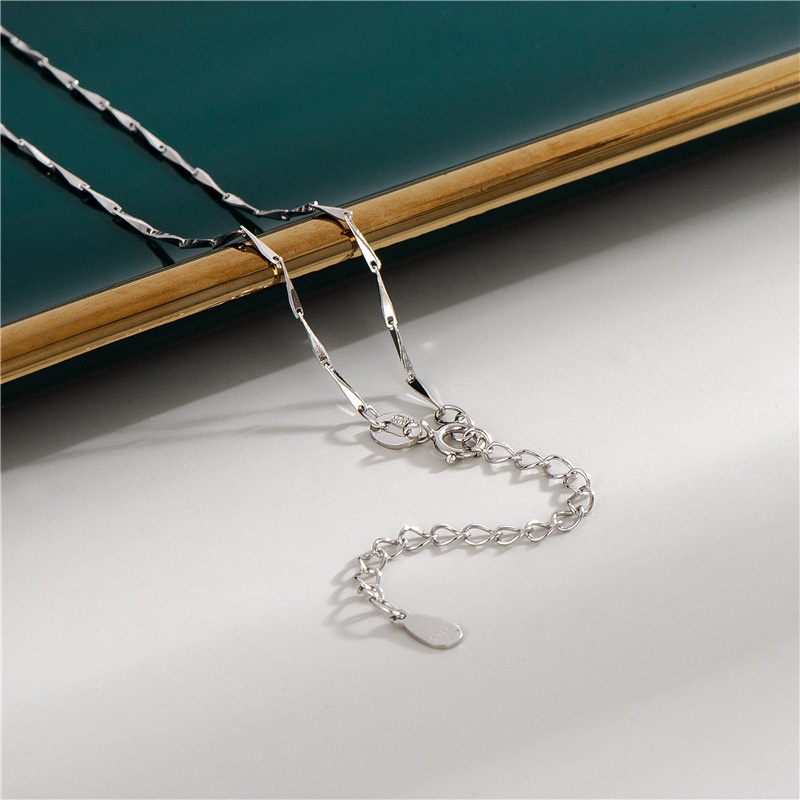 Kalung Rantai Panjang 20-24 Inch Bahan 925 sterling silver Untuk Wanita