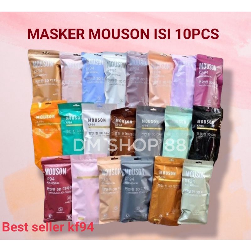 MASKER KF94 MOUSON ORIGINAL ISI 10PC PREMIUM BEST SELLER HIGH QUALITY