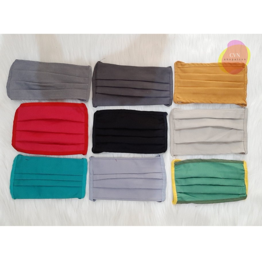 Masker Kain Hijab Polos Tali Ikat Warna Random