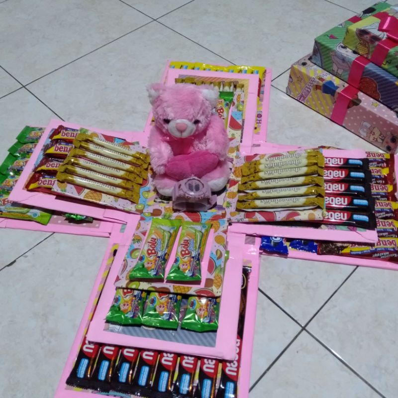 

GIFT SNACK BOX BRITHDAY SEDANG+SNACK+BONEKA #SNACKBOXTIKTOK #KADOSNACK