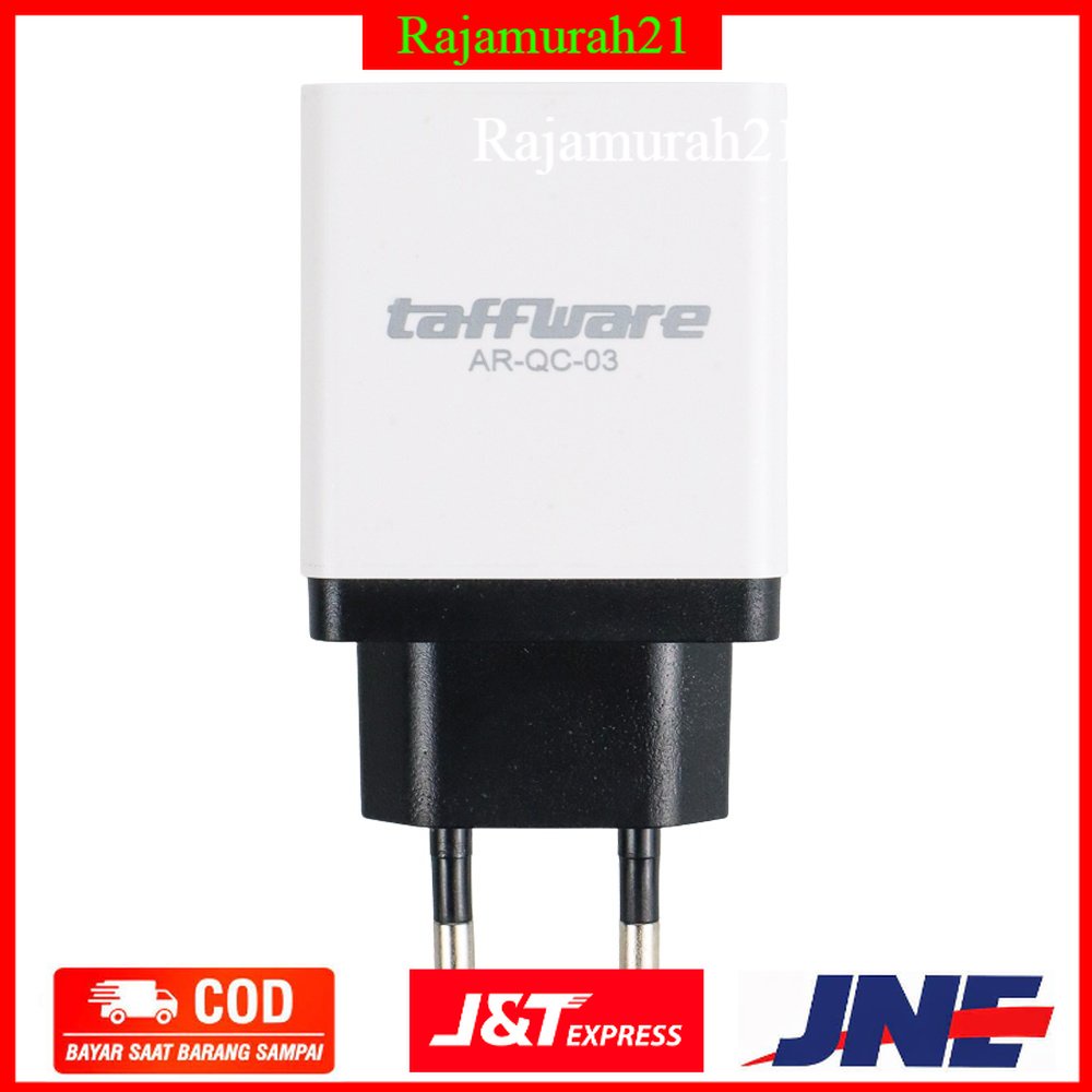 Taffware Charger USB 3 Port Qualcomm QC 3.0 EU Plug