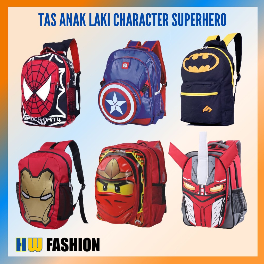 Tas Sekolah Ransel / Tas Punggung Anak Laki TK SD PAUD