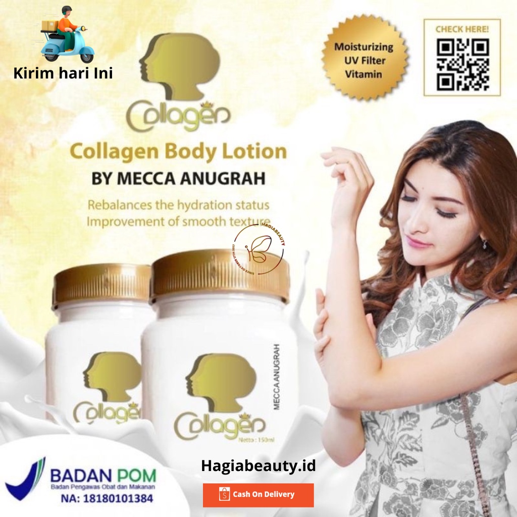 [BISA COD ] Bibit Pemutih Collagen Body Lotion 150ml Mecca Anugrah - BITCOL