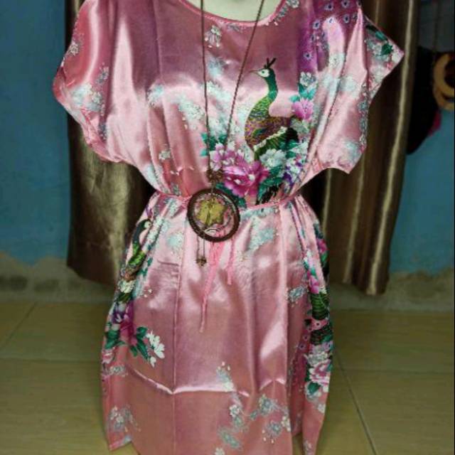Baju tidur satin motif