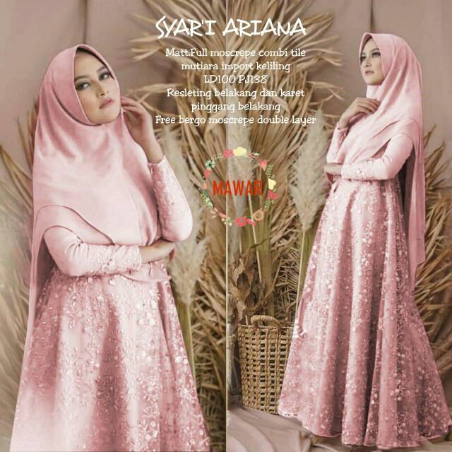 Gamis syari tile gamis syari pesta murah gamis syari pesta trendy