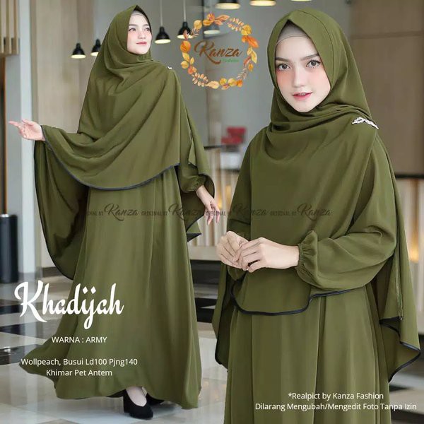 Khadijah Syari Free Hijab / Gamis Syari / WickyCollection