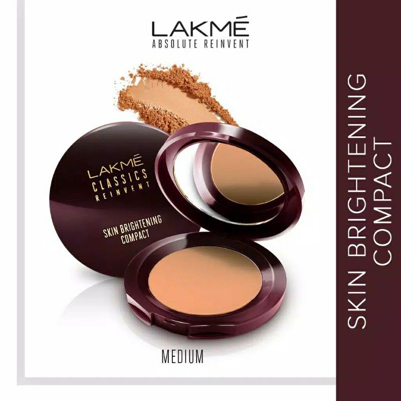lakme makeup bedak skin Brightening compact powder medium classic bedak padat