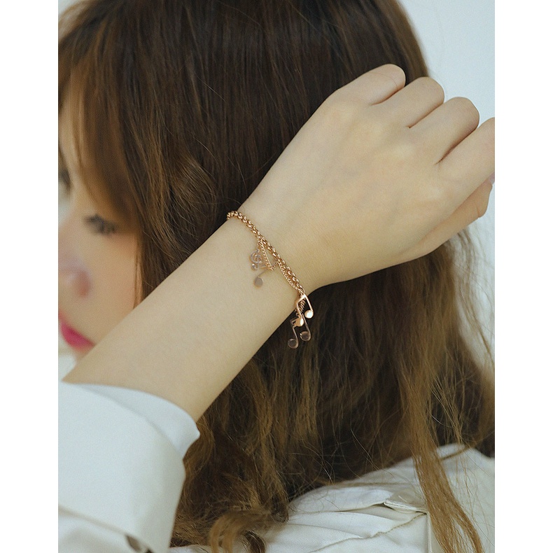 Gelang GL63 Melody Stainless Steel / Titanium Premium Fashion Wanita Gelang Unik Lucu Keren Bagus Banget /Deluna/ BS