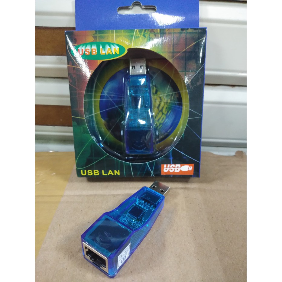 USB LAN USB 2.0 RJ45 Ethernet Adapter Biru