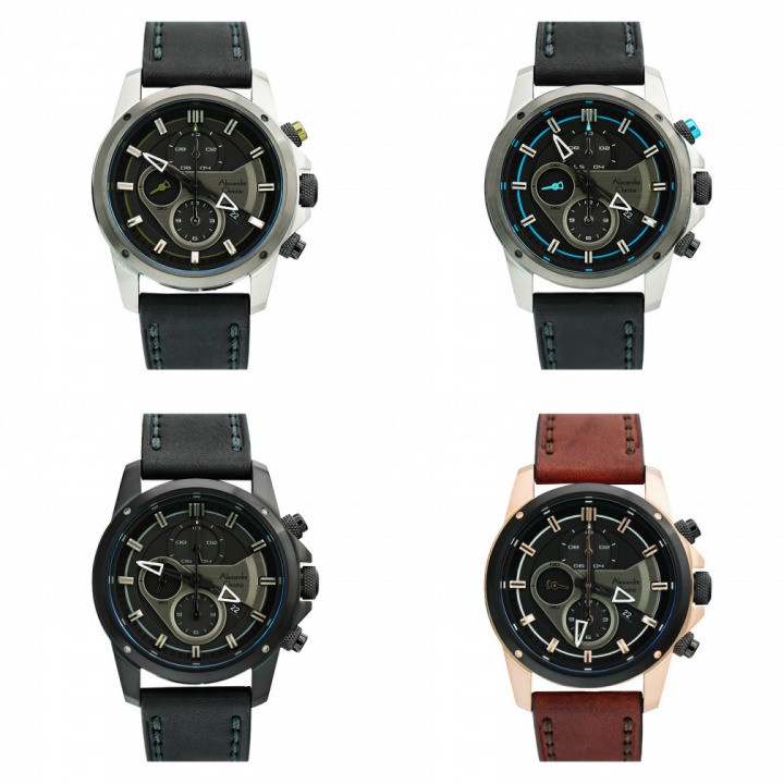 JAM TANGAN PRIA ALEXANDRE CHRISTIE AC 6593 / AC6593 LEATHER ORIGINAL