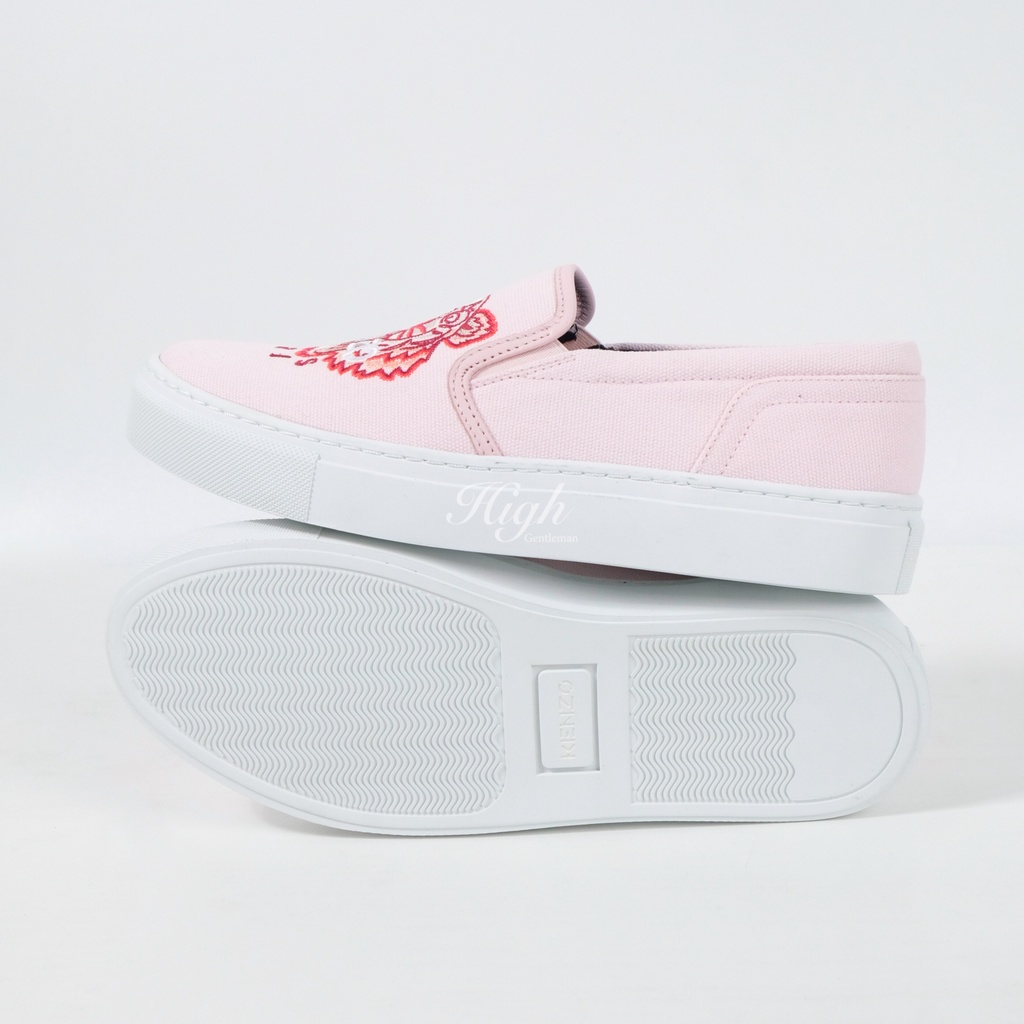 Knz Women FW22 Tiger K-Skate Slip-on Sneakers Faded Pink 100%Original