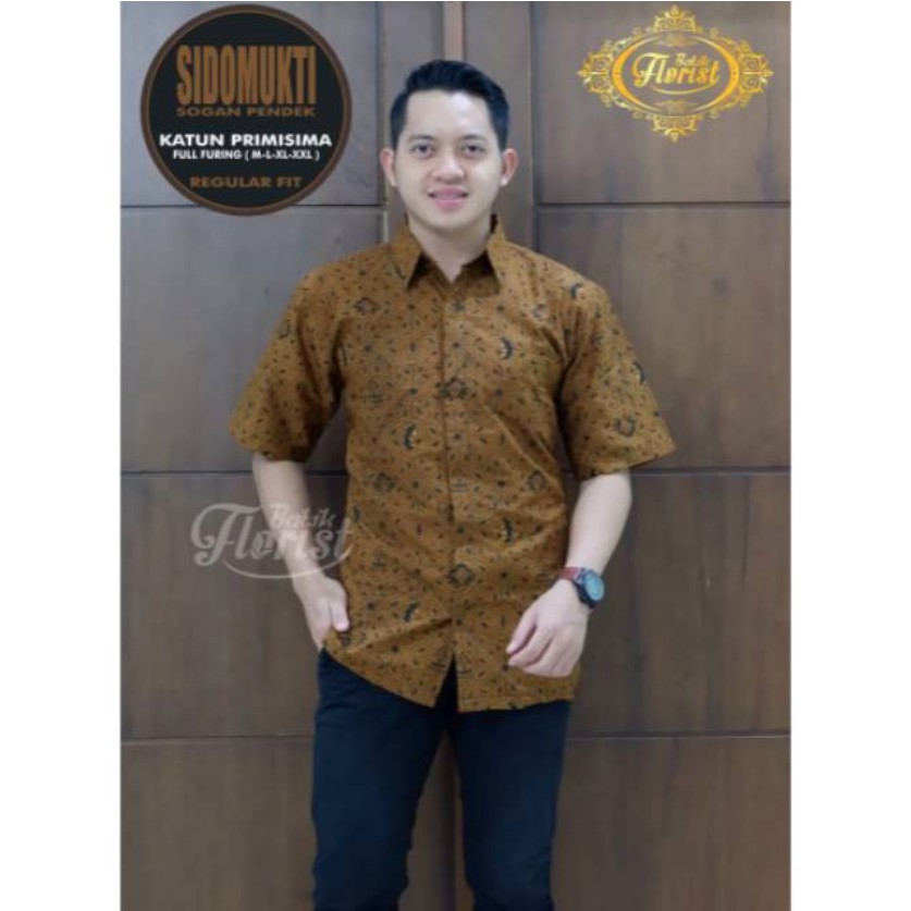 SIDOMUKTI / BATIK PRIA LENGAN PENDEK / by BATIK FLORIST / 10.3
