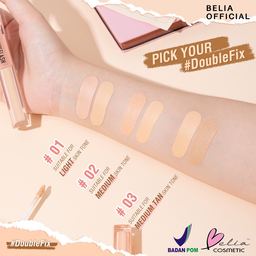 ❤ BELIA ❤ PINKFLASH Duo Cover Concealer PF-F18 | 2 in 1 Concealer | Dual Shade | Coverage | Pink Flash | BPOM