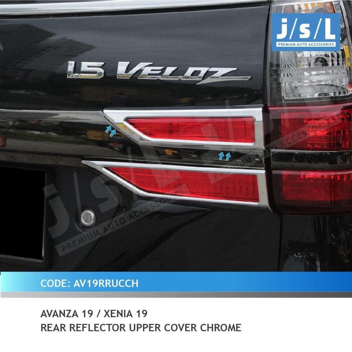 Cover Lampu Reflektor Avanza Xenia 2019 Upper Chrome 2Pcs