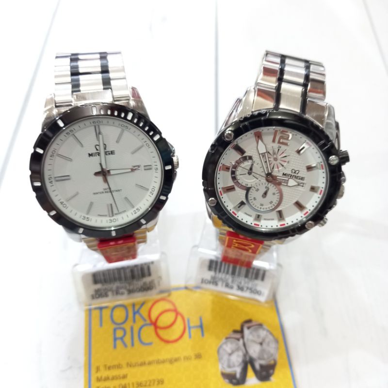 (Toko Ricoh) MIRAGE 8714 FREE BOX Chronograph / jam tangan pria keren