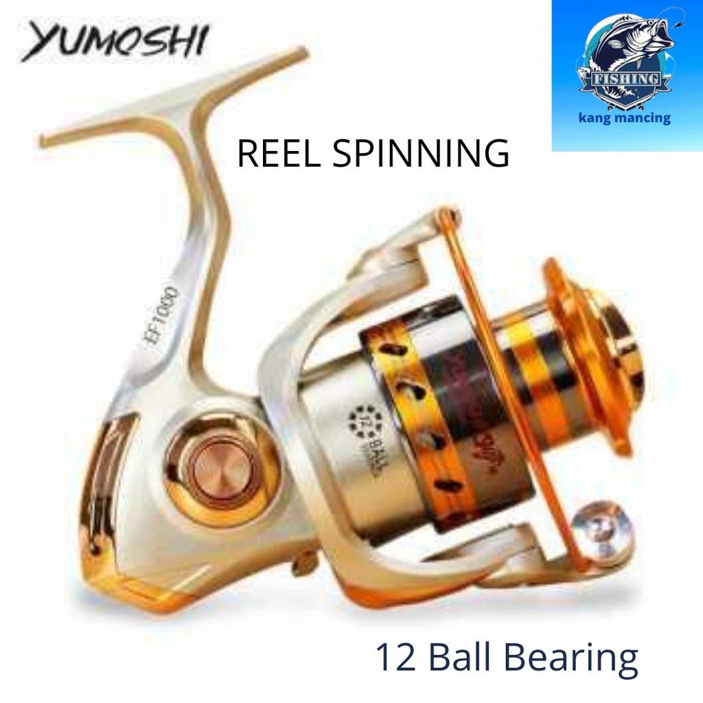 YUMOSHI Reel Pancing Spinning casting EF1000 12 Ball Bearing