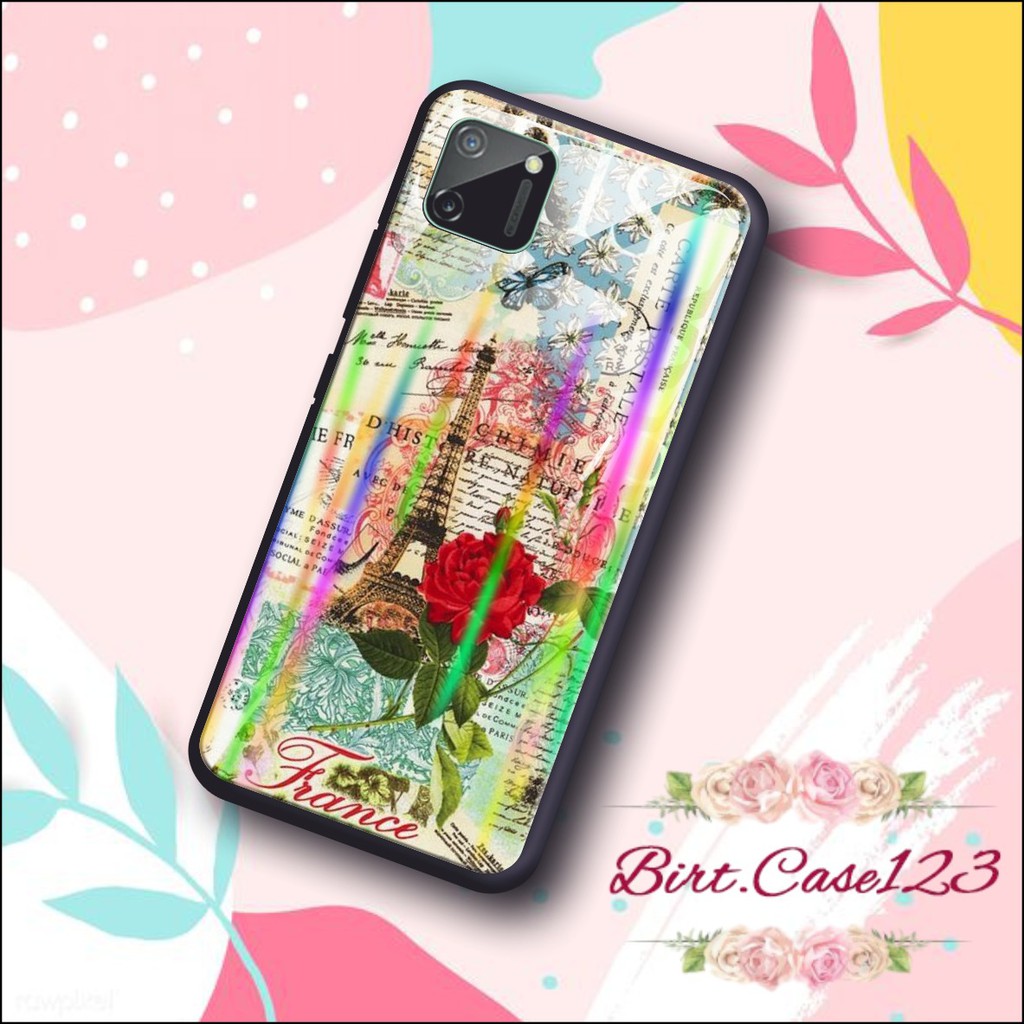 back case glass aurora PARIS Oppo A3s A1k A5 A9 2020 A7 F9 A5s A31 A52 a53 A92 A37 A57 A59 A71 BC173