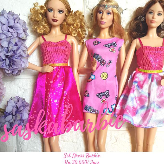 010 / Baju Barbie ( 3Dress ) / Barbie Doll / Boneka / Original Mattel