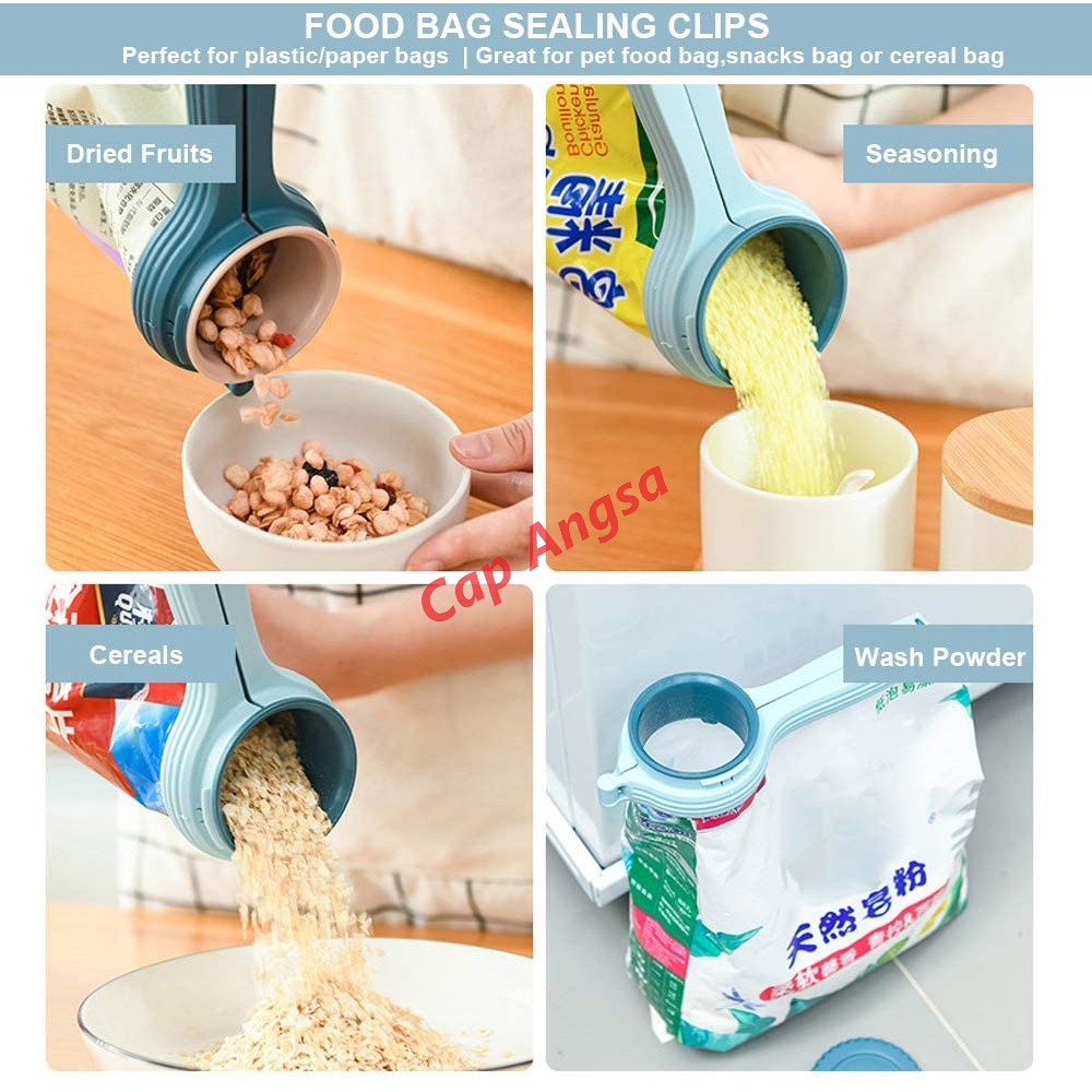 SEAL &amp; POUR BAG CLIPS SNACK SEALING CLIP LARGE PENJEPIT JEPITAN CLAMP BAG SEALER PENUTUP