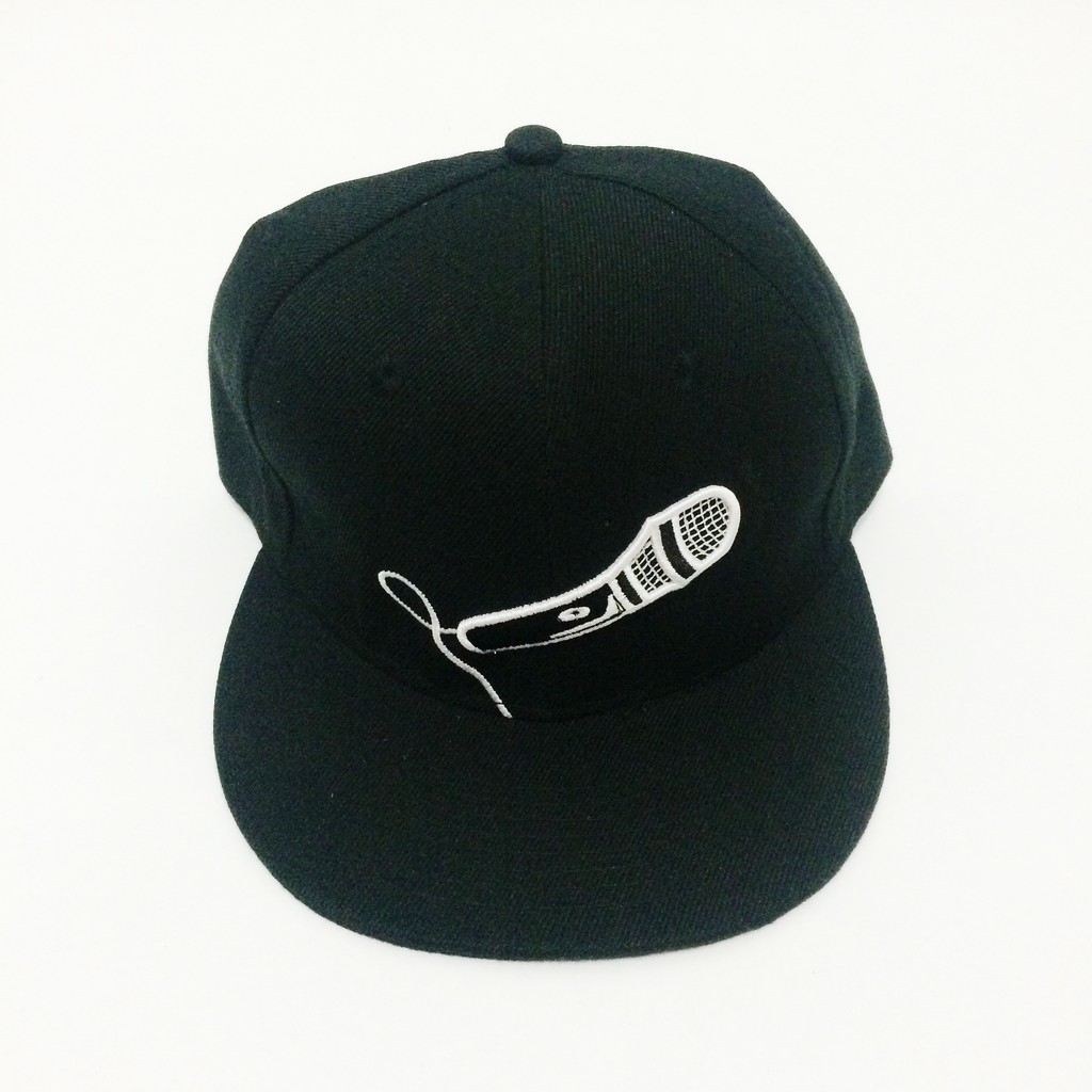 Topi Snapback Microphone Hitam import murah